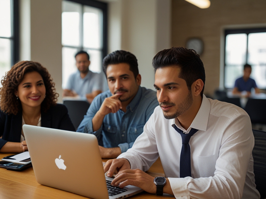 Emprendedores trabajando en startup